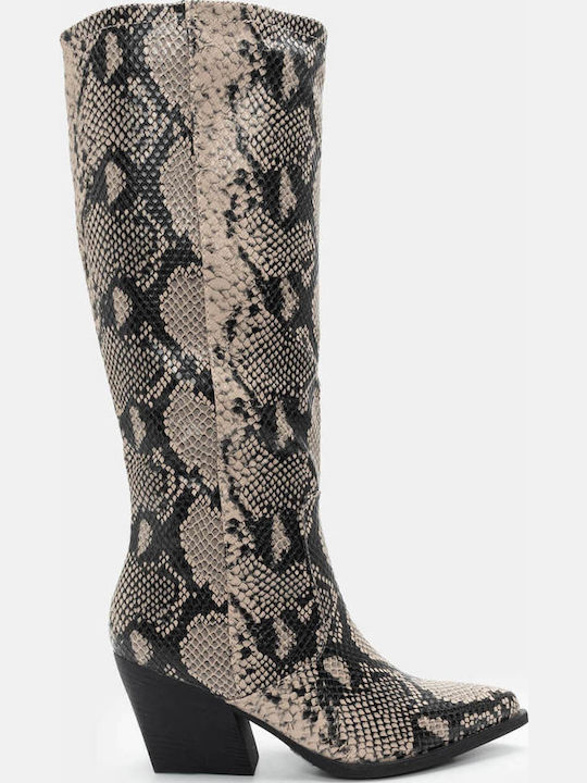 Luigi Damenstiefel mit mittlerem Absatz & Pelz ...