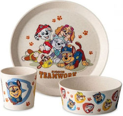 Paw Patrol Baby- und Kinder-Essgeschirr aus Bamboo 3er Set