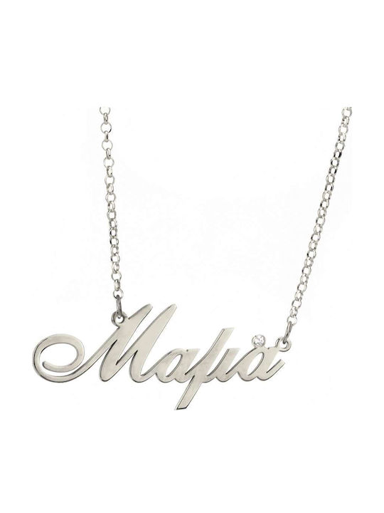 Goldsmith Колие Мама от Сребърен с Циркон