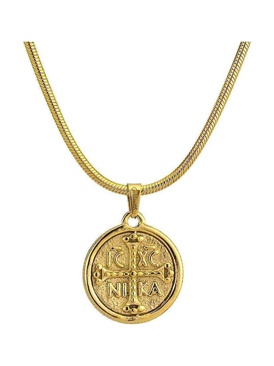 Goldsmith Necklace Constantine Talisman Gold Plated Steel