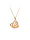 Goldsmith Necklace Monogram from Pink Gold Plated Silver