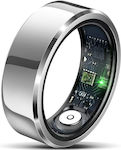 Techsuit R6 Smart Ring 19mm cu Pulsometru Argint