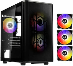 BitFenix NOVA MESH M ARGB Midi Tower Computer Case with Window Panel Black