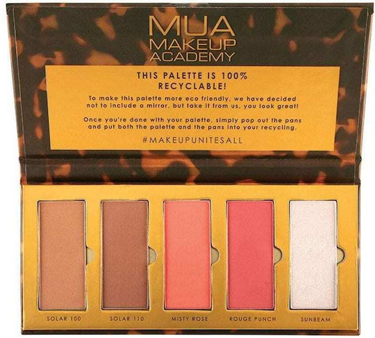 MUA Παλέτα με Σκιές Ματιών Matte σε Στερεή Μορφή Golden Hour 15gr