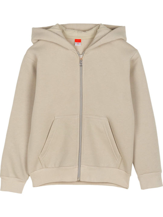 Joyce Kids Cardigan Cotton with Hood Beige
