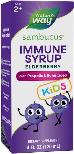 Nature's Way Sambucus Immune Syrup Kids Суплемент за Подсилване на Имунната Система 120мл