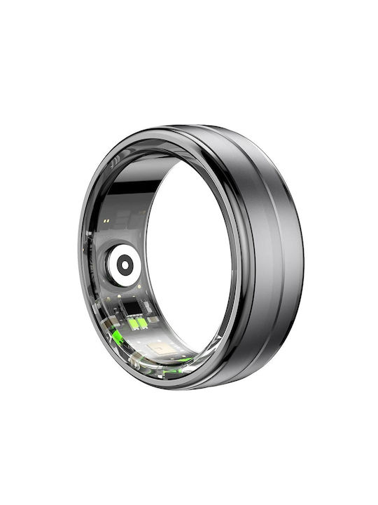 Techsuit R06 Smart Ring 18mm cu Pulsometru Negru