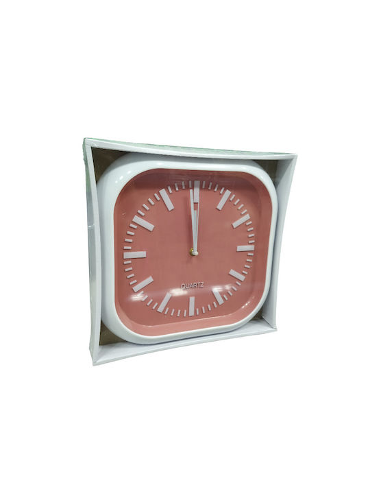 Wall Clock Plastic Pink Ø30cm