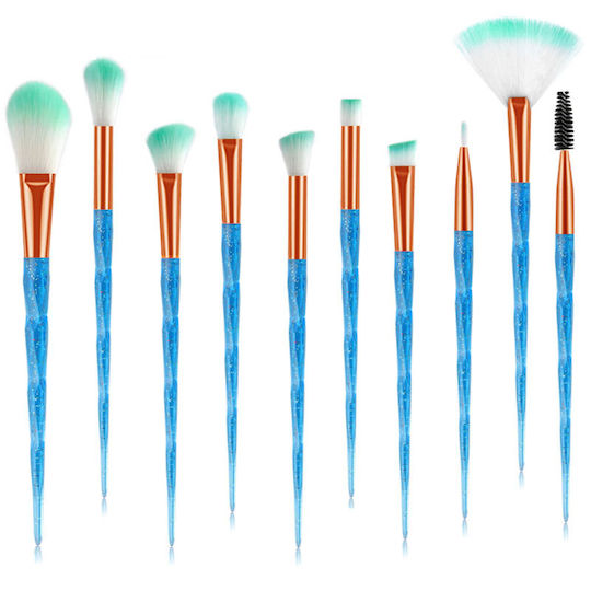 Professionell Set mit Make-up-Pinseln aus synthetischem Haar 10Stück