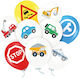 Set of 9 Balloons Latex 30cm