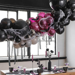 Halloween Balloons Composition Black Grey Bordeaux Bats