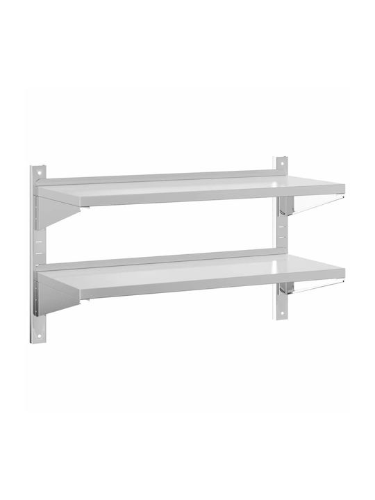 Shelf Wall Silver 100x40x60cm