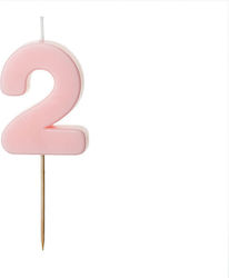 PartyDeco Κεράκι Γενεθλίων Αριθμός σε Ροζ Χρώμα...
