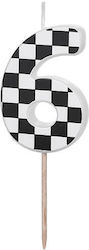 PartyDeco Birthday Candle Number "6" SCU7-6