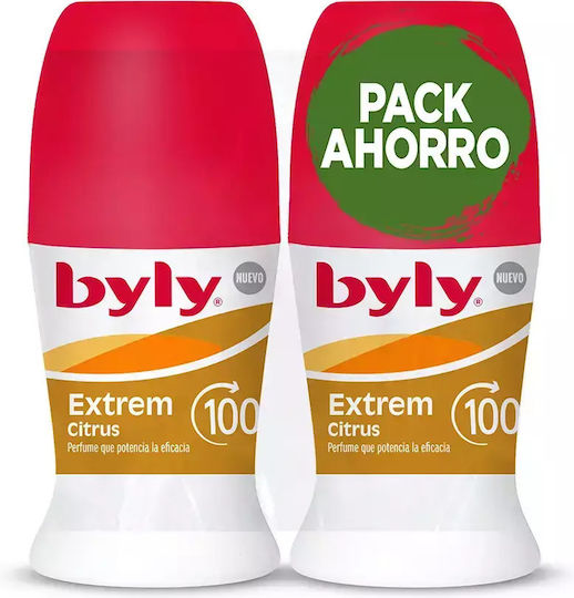 Byly Extrem Citrus Αποσμητικό σε Roll-On 2x50ml