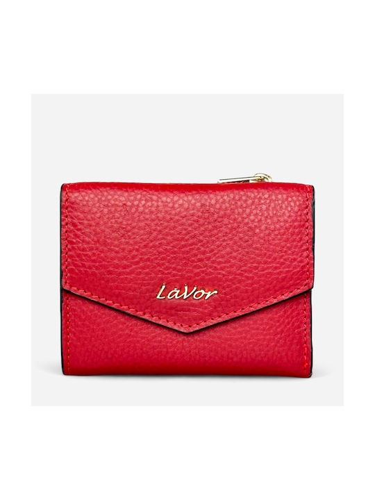 Lavor Small Leather Women's Wallet with RFID Red