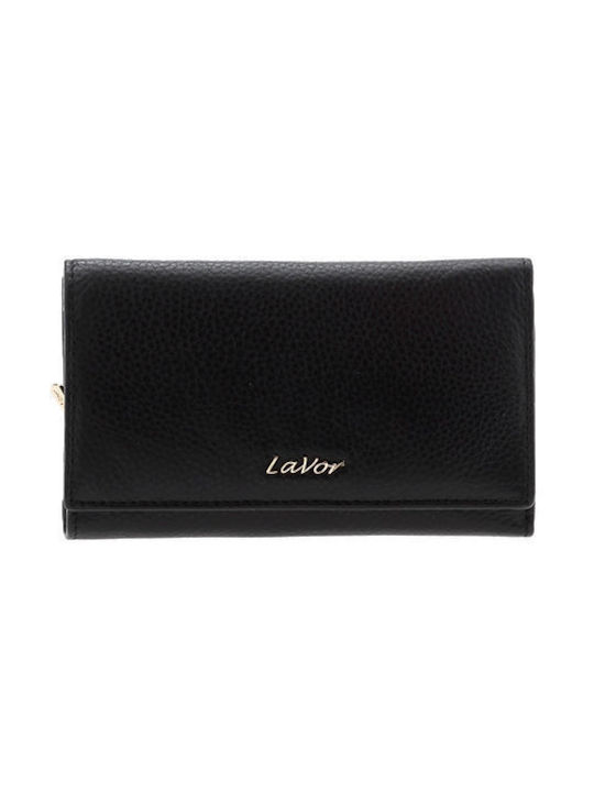 Lavor Large Leather Women's Wallet with RFID Black