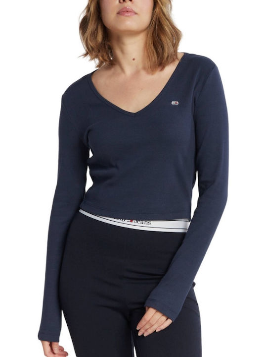 Tommy Hilfiger Дамска Памучна Блуза с Дълъг Рък...
