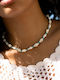 Necklace Shell Turquoise White