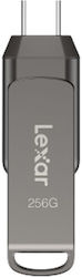 Lexar 256GB USB 2.0 Stick cu conexiune USB-C Gri