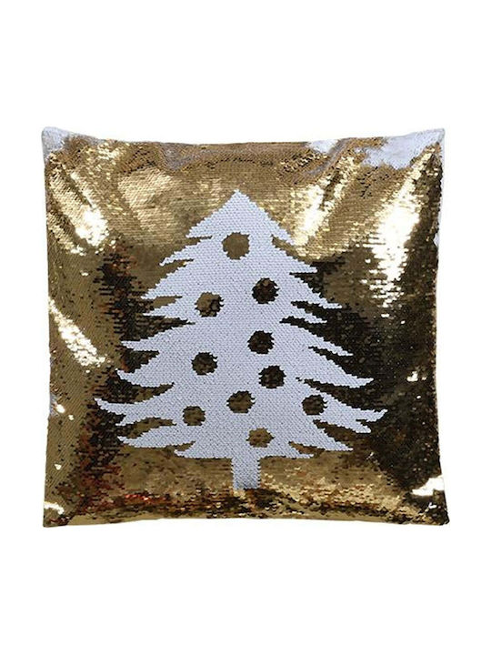 Fylliana Weihnachtsdekoratives Kissen Platz Gold 40x40cm