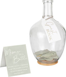 Wedding Wish Book Bottle Green Leaves