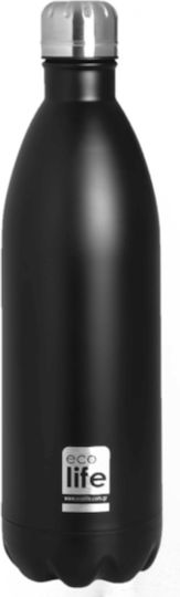 Ecolife Thermos Bottle Bottle Thermos Stainless Steel BPA Free 1lt Black
