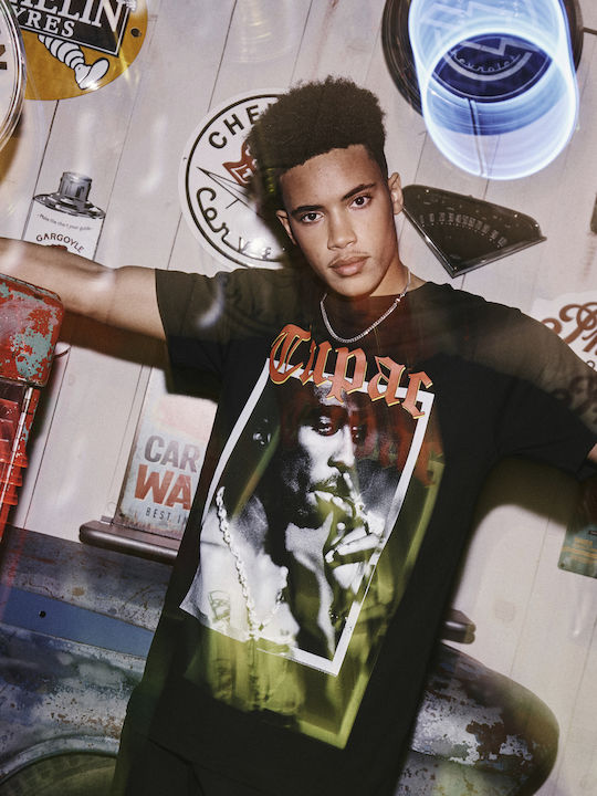 Mister Tee T-shirt Μαύρο Βαμβακερό