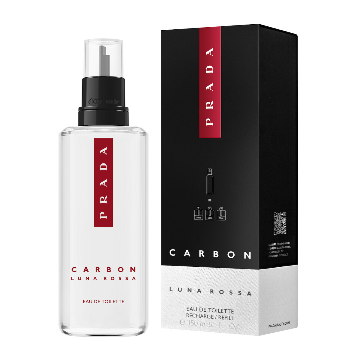 Prada Luna Rossa Carbon Eau de Toilette Refill 150ml