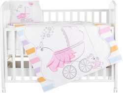 Chipolino Baby Crib Bedding Set 5pcs Pink