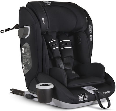 Cangaroo Force Καθισματάκι Αυτοκινήτου i-Size με Isofix Μαύρο 9-36 kg