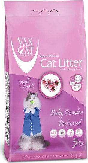Van Cat Super Premium Cat Litter Fine-Grained with Scent Baby Powder 5kg
