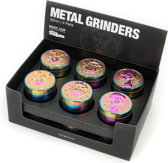 3d Embossed Metal Grinders Rainbow 4-part 50mm