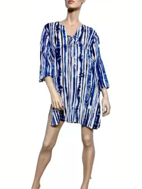 Platinum Fashion Καφτάνι Παραλίας Μπλε