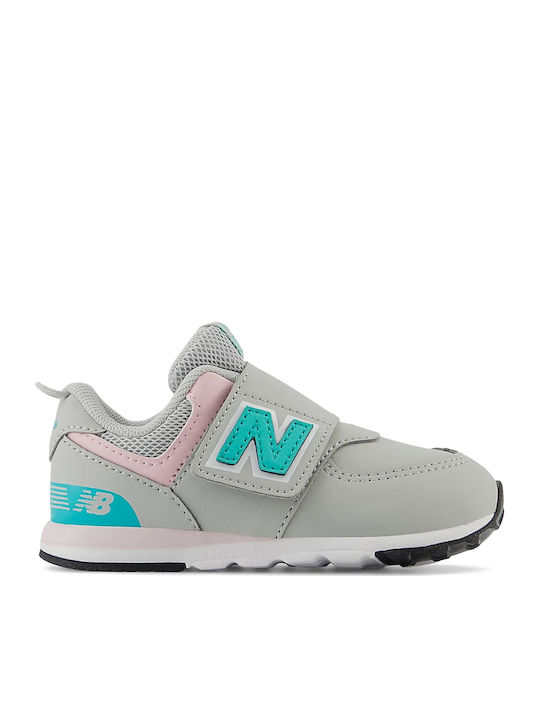New Balance 574 Hook & Loop Kids Sneakers with ...