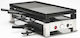 Solis Tabletop Grătar Electric Raclette Placă cu Grătar și Netedă 1400W cu Termostat Reglabil 56.5bucx27.5buccm