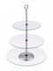 KING Hoff Glass Dessert Tower Stand Transparent Ø20cm