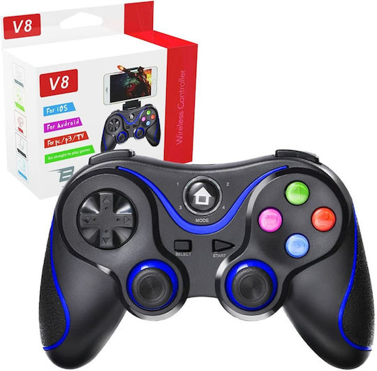 Techsuit V8 Ασύρματο Gamepad για Android / PC / PS3 / iOS Μπλε