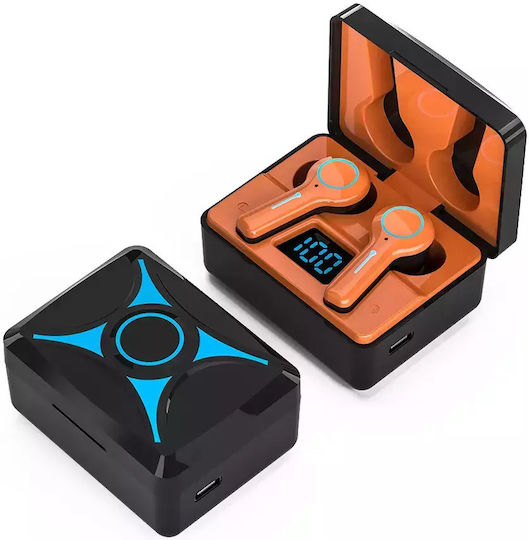 Nubi M37 Ασύρματο In Ear Gaming Headset με σύνδεση Bluetooth Πορτοκαλί