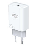 ATC Încărcător Fără Cablu GaN cu Port USB-C 20W Livrarea energiei Albς (CHF4)