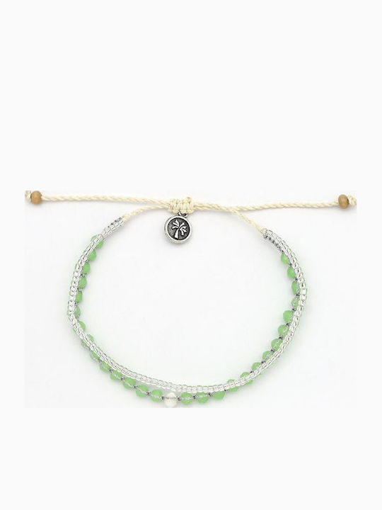 Synchronia Green Cord Ankle Bracelet 7cm
