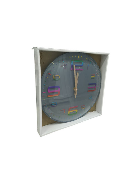 Wall Clock Plastic Gray Ø30cm