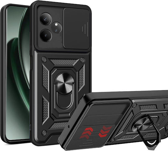 Techsuit Camshield Back Cover Plastic / Silicone Black (Realme GT 6 / GT 6T)