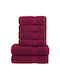vidaXL Badehandtuch-Set 6-tlg Burgundisch Gewicht 600gr/m²