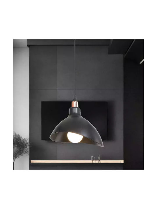 Pakketo Oufoa Κρεμαστό Φωτιστικό Μαύρο 22x22x22εκ.