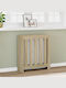 vidaXL Brown Particleboard Radiator Cover 78x20x82cm