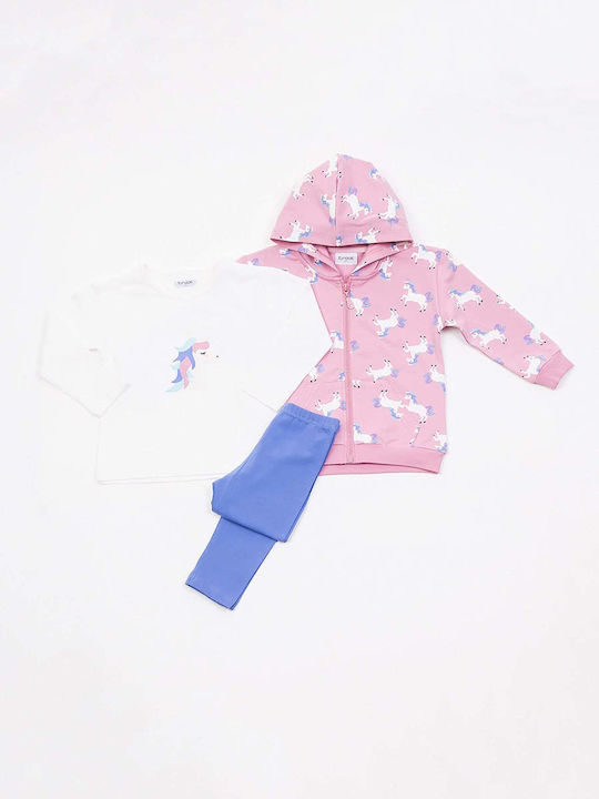 Trax Kinder Set mit Leggings Winter 3Stück Rosa