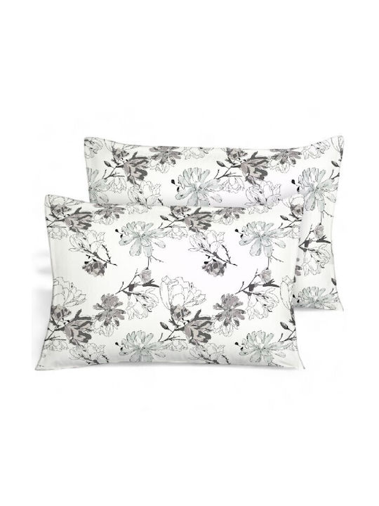 To megalo pazari Il-line Pillowcase Set White Black 50x70cm.