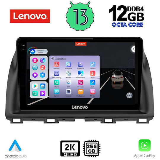 Lenovo Ηχοσύστημα Αυτοκινήτου για BMW X1 / X3 / X4 Mazda CX-5 2013-2017 (Bluetooth/USB/AUX/WiFi/GPS/Apple-Carplay/Android-Auto) με Οθόνη Αφής 10"