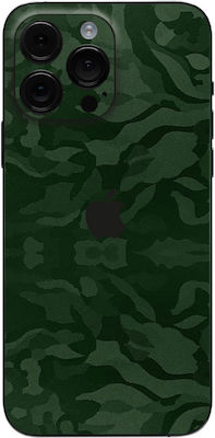 Gams Premium Vinyl Skin Membrană de protecție a spatelui pentru Apple iPhone 15 Pro Max Camo Green